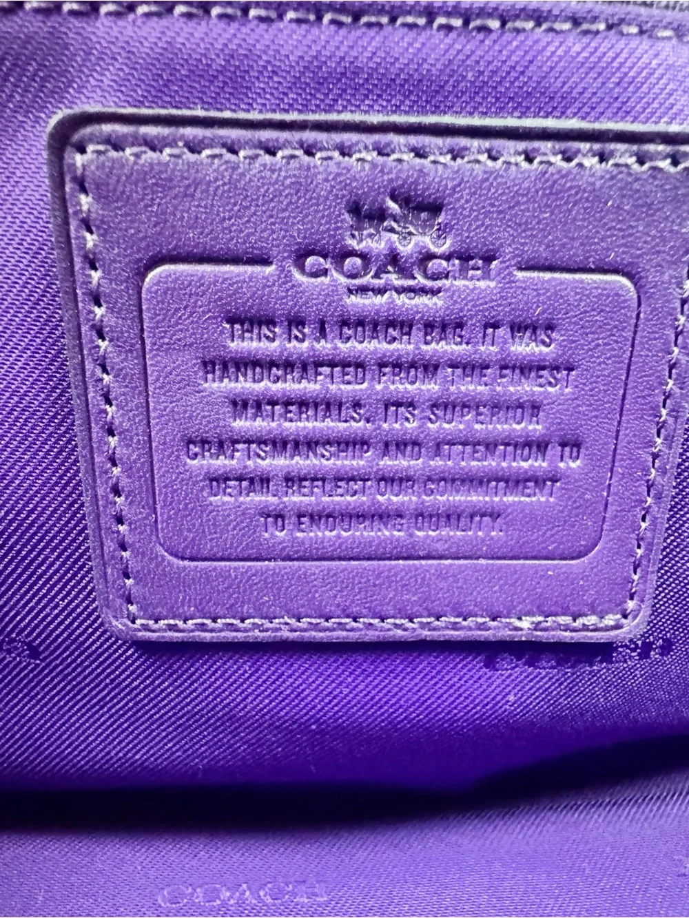 Coach purple leather